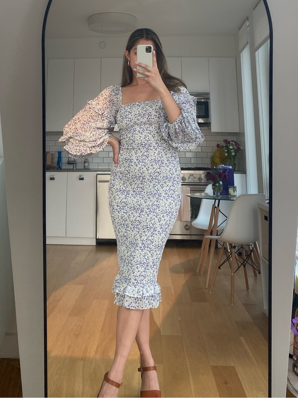 Stretchy Bodycon Floral Dress
